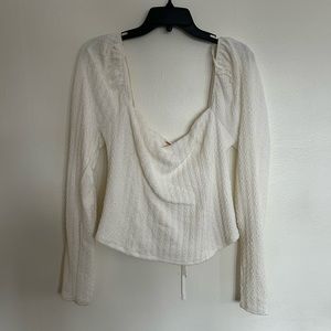 Free People White Corset Blouse NWOT
